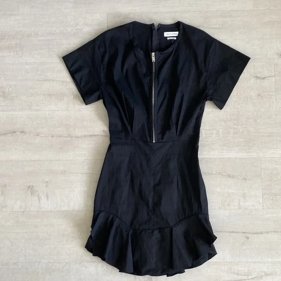 Isabel Marant Black Zip Front Fluted Dress - Picture 7 of 10